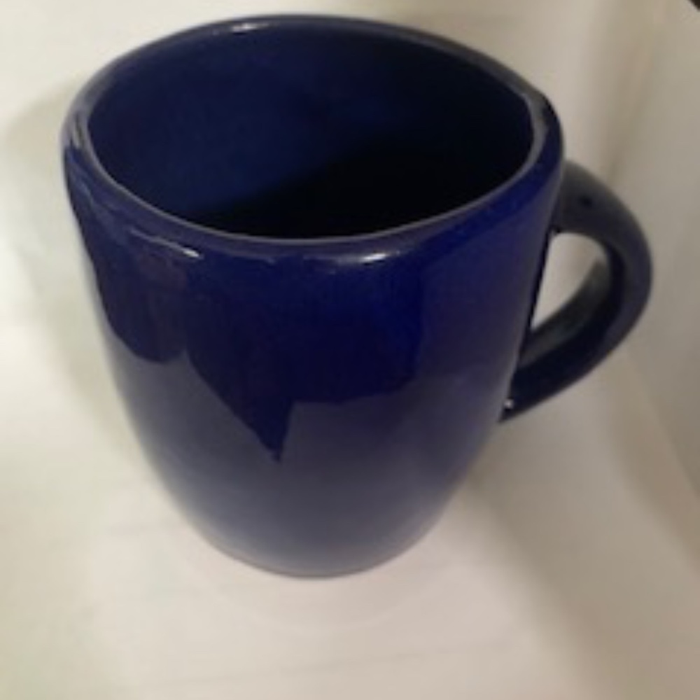 RARE Vintage Wellfleet Pottery Blue Mug / Coffee Cup   Handmade Cape Cod